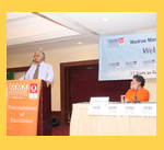 Swami Bodhananda speaking at Chennai MMA
