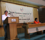 Swami Bodhananda speaking at Chennai MMA
